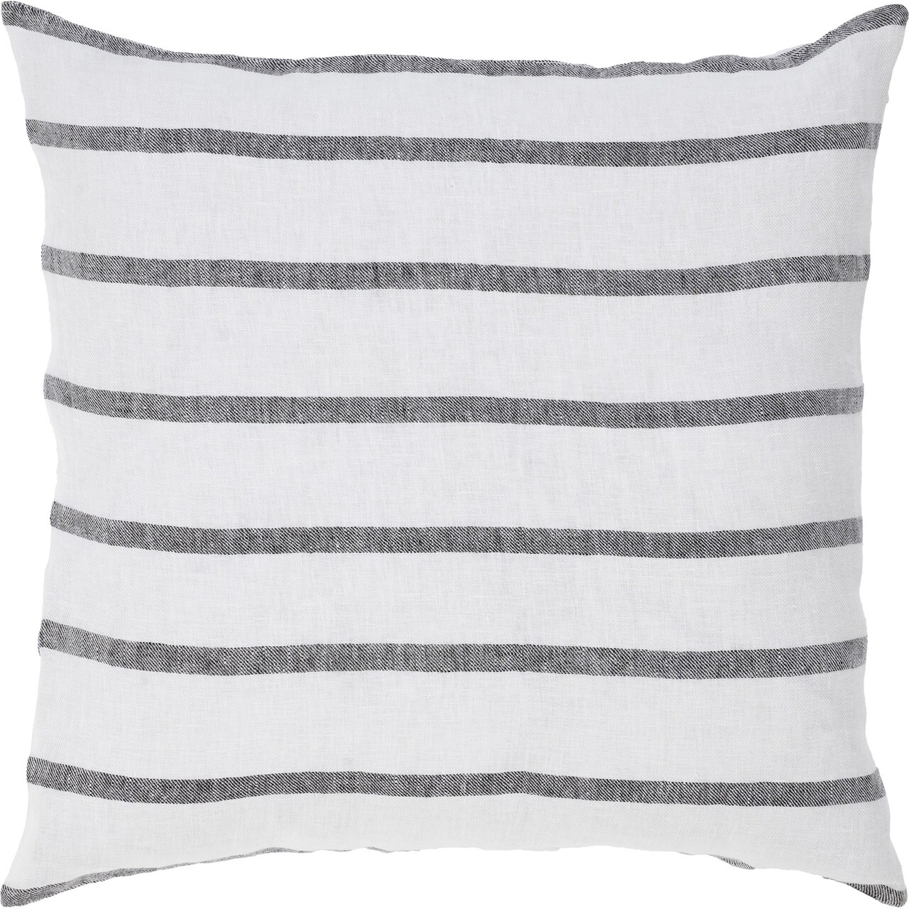 Signature Home Collection Striped Square Throw Pillow - 22" Black and White